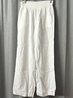 Bella Dahl Ruffle Waist Wide Leg Pant